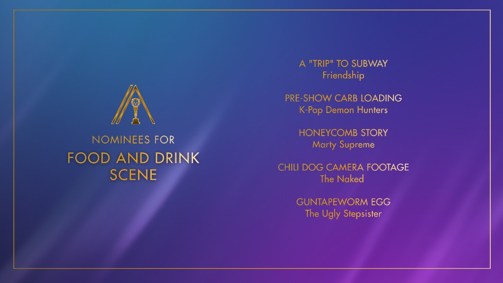 Nominations for Best Food and Drink Scene
