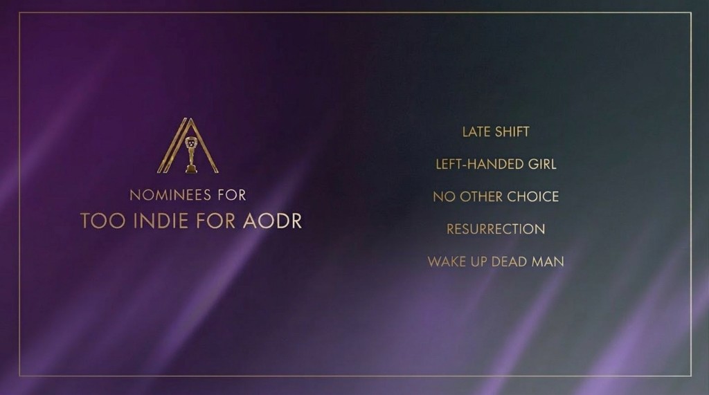 Nominations for Too Indie For AoDR